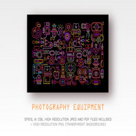 3 options of Photography Equipment artwork