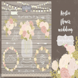 Rustic flower wedding elements