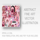Musician abstract fine art vector illustration