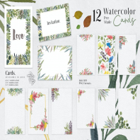 Ofi 12 Watercolor Cards