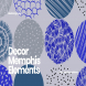 Round Decor Memphis Elements Seamless Patterns