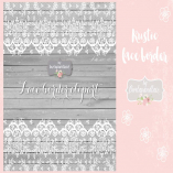 Lace border rustic, grey wood vector