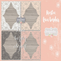 Vector lace frame Vector