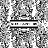 Seamless Grapes Pattern Black And White