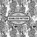 Seamless Grapes Pattern Black And White