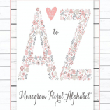 Premium Alphabet flower, monogram 