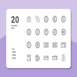 20 Payment Icons (Line)