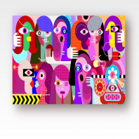 Group of Strange People  vector illustration