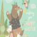 Happy Easter greeting vector illustration