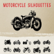 Vintage Motorcycle Silhouettes