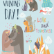 Cute animals couples in love collection.