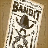 Vintage Wild West Bandit Poster