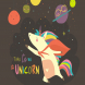 Magic cute unicorn in cartoon style. 
