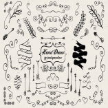 Hand draw arrows, ornament cliparts