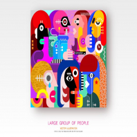 Large Group of People vector illustration