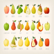Pears and apples with names
