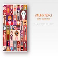 Smiling People / Surprised People vector artworks