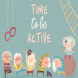Cartoon elderly people doing exercises. Vector 