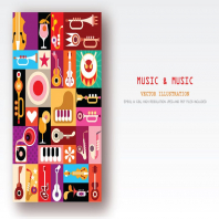 Music and Music vector collage