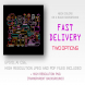 2 options of the Fast Delivery vector illustration