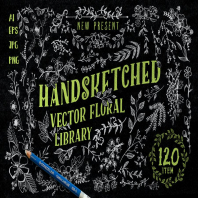 Handsketched Vector Floral Library 