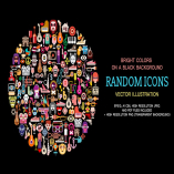 Random Icons round shape artwork