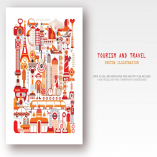 Tourism and Travel vector illustration