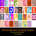 Abstract Font Design vector illustration