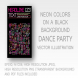 Dance Party neon colors flyer design