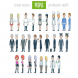 Linear Vector People Profession set 01