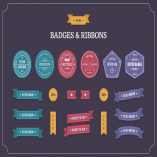 Retro Badges & Ribbons