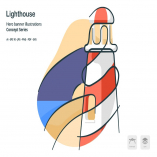 Lighthouse Building Landmark Vector Illustration