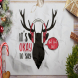 Deer Head Overlay, Merry Christmas Badge, Emblem