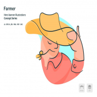 Farmer Occupation Vector Illustration