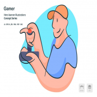 Gamer Joystick Vector Illustration