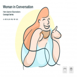 Woman Conversation Vector Illustration