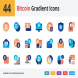 Bitcoin Gradient Vector Icons