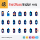 Smart house Vector Gradient Icons