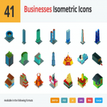 Businesses Vector Isometric Icons