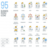 95 Business People Icons