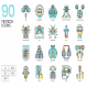 90 Fintech Icons