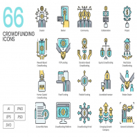 Crowdfunding Icons