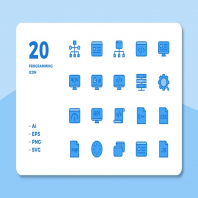 20 Programming Icons (Lineal Color)