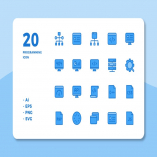 20 Programming Icons (Lineal Color)