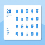 20 Smart Home Icons (Lineal Color)