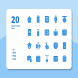 20 Smart Home Icons (Lineal Color)