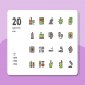 20 Addiction Icons (Lineal Color)