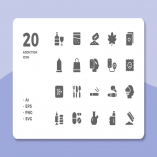 20 Addiction Icons (Solid)