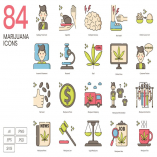 84 Marijuana & Weed Icons | Hazel Series