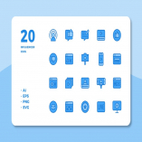 20 Influencer Icons (Lineal Color)